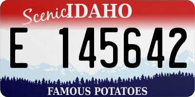 ID license plate E145642