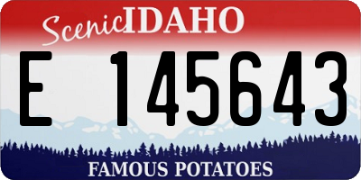ID license plate E145643