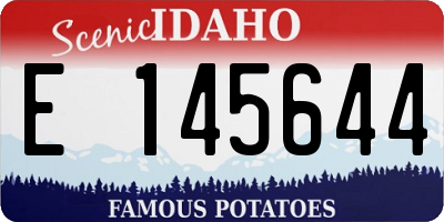 ID license plate E145644