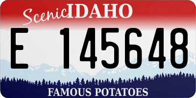 ID license plate E145648