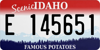 ID license plate E145651