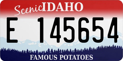 ID license plate E145654