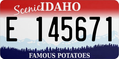 ID license plate E145671