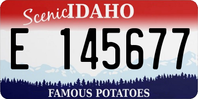 ID license plate E145677