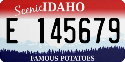 ID license plate E145679