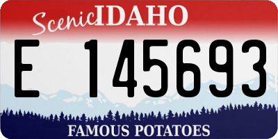ID license plate E145693