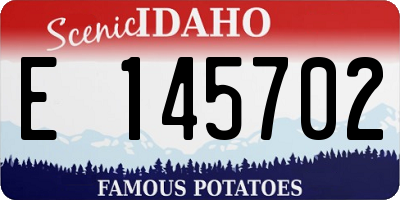ID license plate E145702