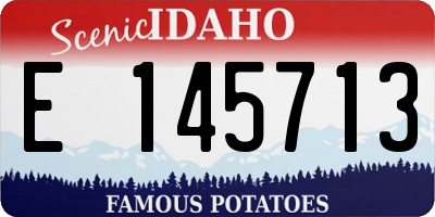 ID license plate E145713