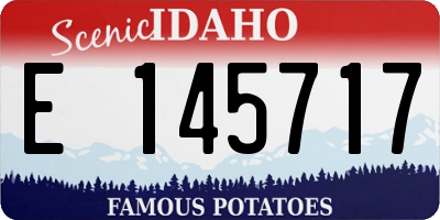 ID license plate E145717