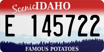 ID license plate E145722