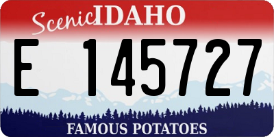 ID license plate E145727