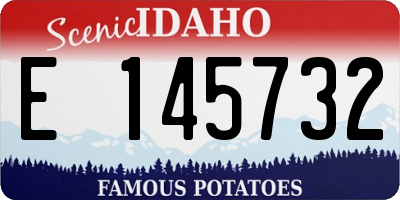 ID license plate E145732