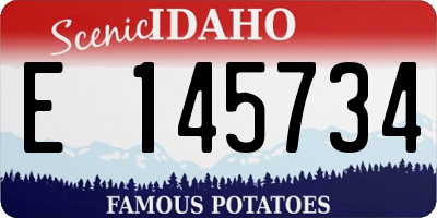 ID license plate E145734