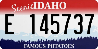 ID license plate E145737