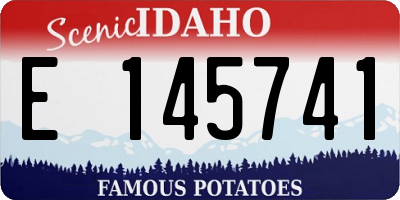 ID license plate E145741