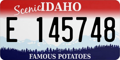 ID license plate E145748
