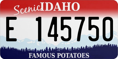 ID license plate E145750