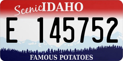 ID license plate E145752