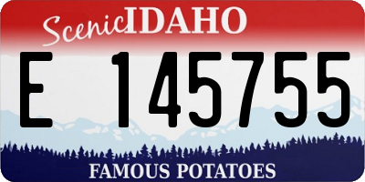 ID license plate E145755