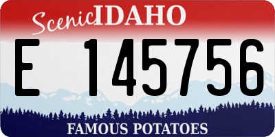 ID license plate E145756