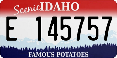 ID license plate E145757