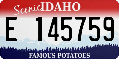 ID license plate E145759