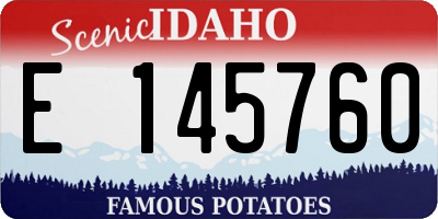 ID license plate E145760