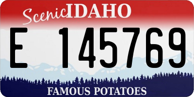 ID license plate E145769