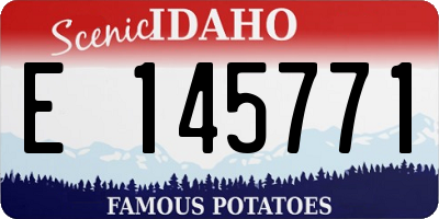 ID license plate E145771