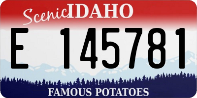 ID license plate E145781