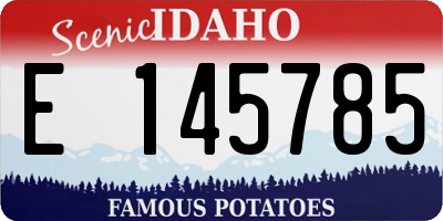 ID license plate E145785