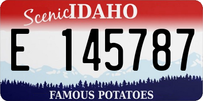 ID license plate E145787