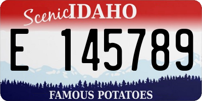ID license plate E145789