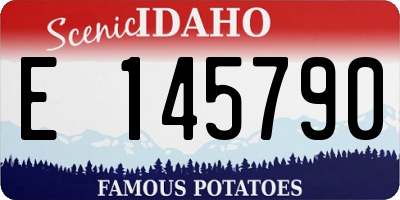 ID license plate E145790