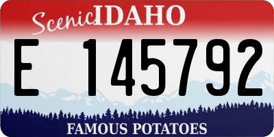 ID license plate E145792