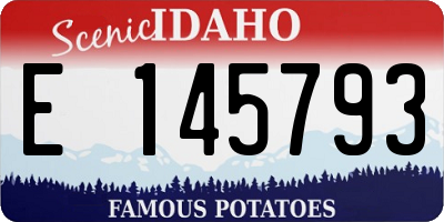 ID license plate E145793