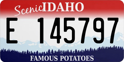 ID license plate E145797