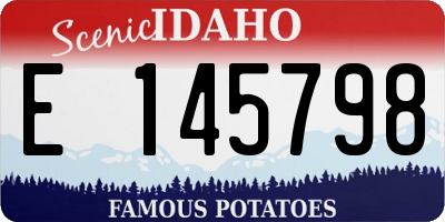 ID license plate E145798