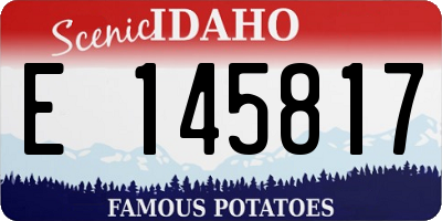 ID license plate E145817