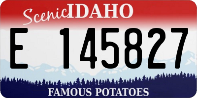 ID license plate E145827