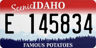 ID license plate E145834