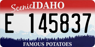ID license plate E145837