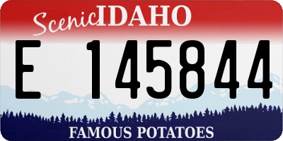 ID license plate E145844
