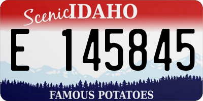 ID license plate E145845