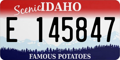 ID license plate E145847