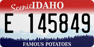 ID license plate E145849