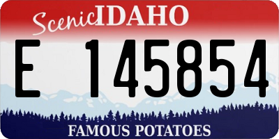 ID license plate E145854