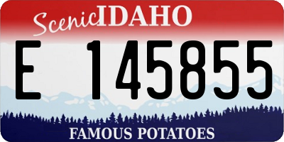 ID license plate E145855