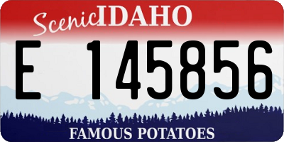 ID license plate E145856