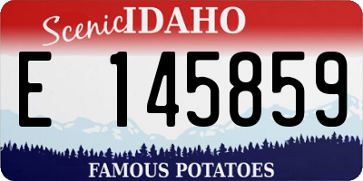 ID license plate E145859